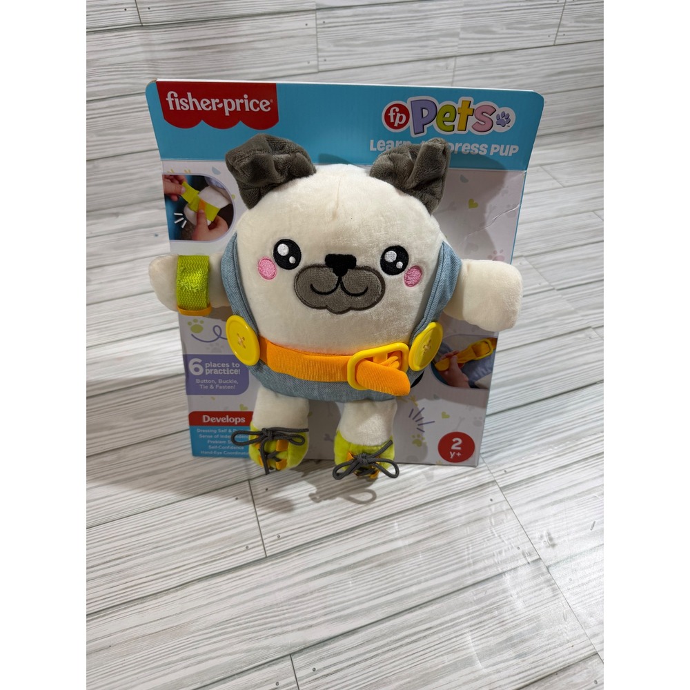 Fisher-Price fp Pets Learn-to-Dress Pup Plush Toddler Educational Toy GWD38